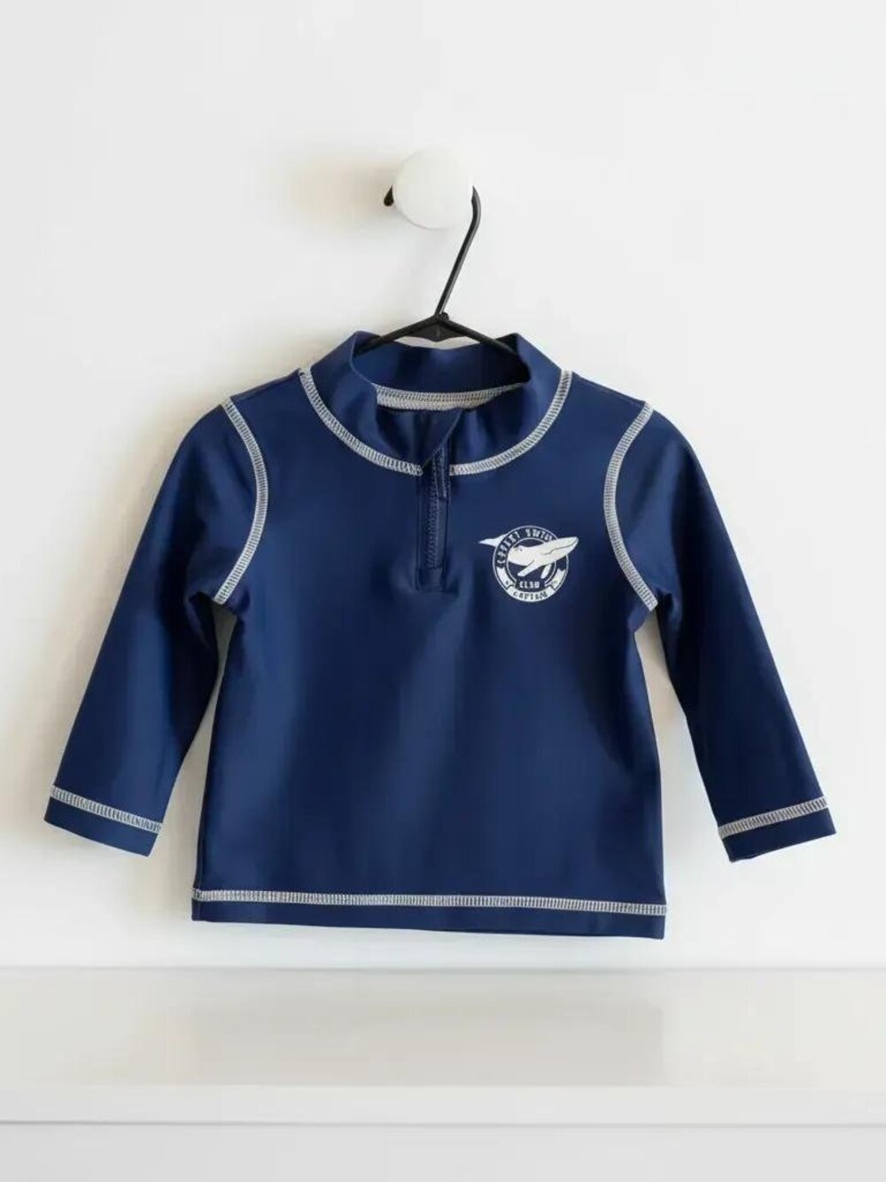Carter's Long Sleeve Rashguard Navy Blue Expert Swim Captain Club size 6 Months